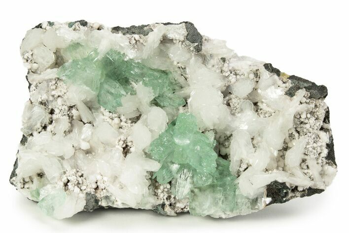 Gemmy Apophyllite Crystals with Stilbite - India #244236